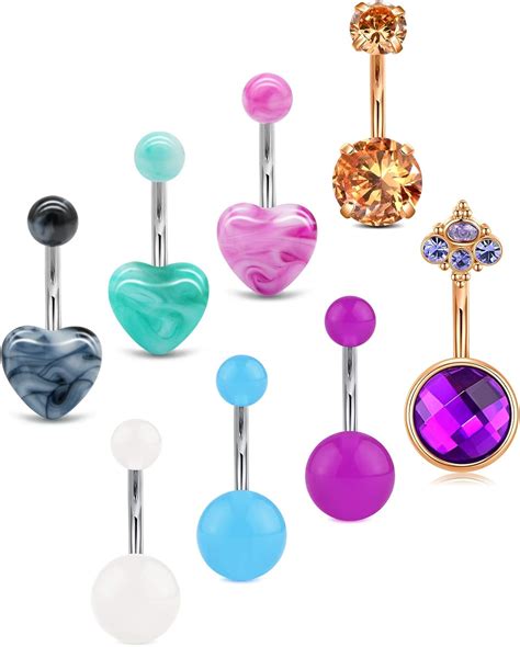 belly button rings 14g